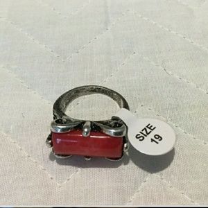 TIBETAN sliver fire opal ring